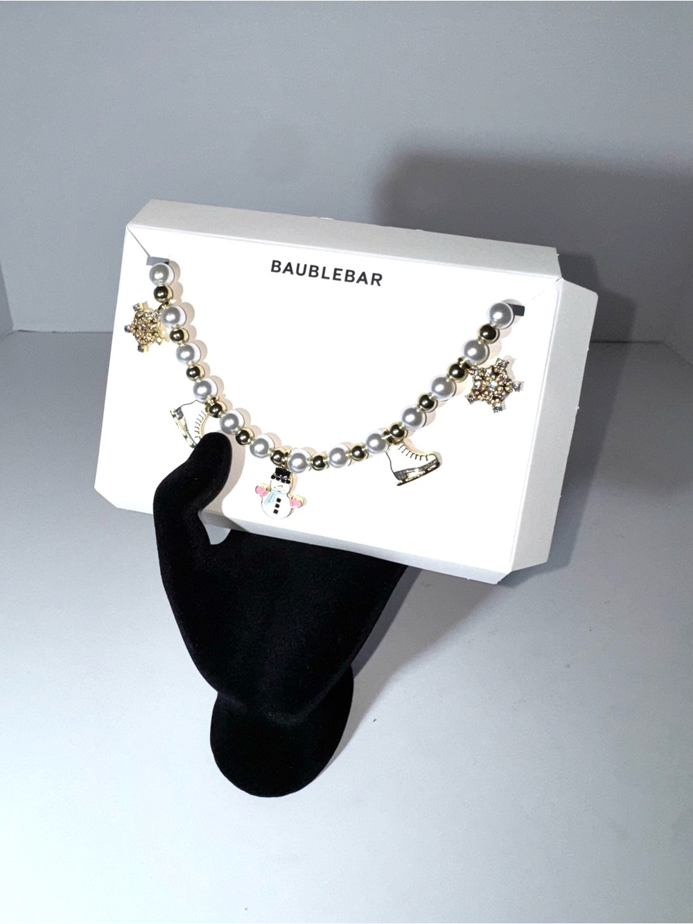 Baublebar Snowman Pearl Charm Necklace